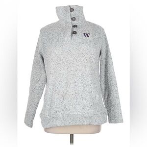 University of Washington Women's Gray Button-Up Sweatshirt